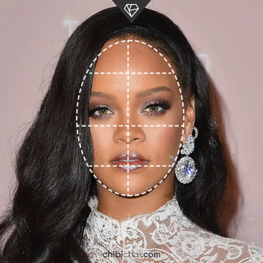 rostro ovalado cara ovalada Rihanna