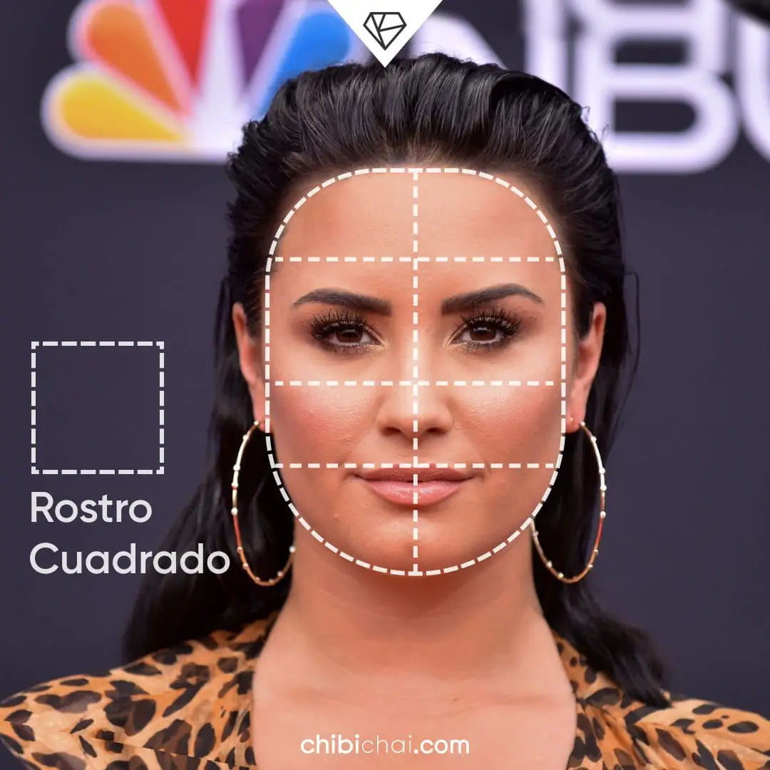 rostro cuadrado cara cuadrada Demi Lovato