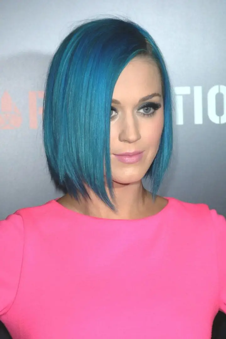 los mejores looks de cabello azul turquesa Katy Perry