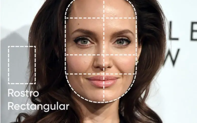 rostro rectangular cara rectangular Angelina Jolie